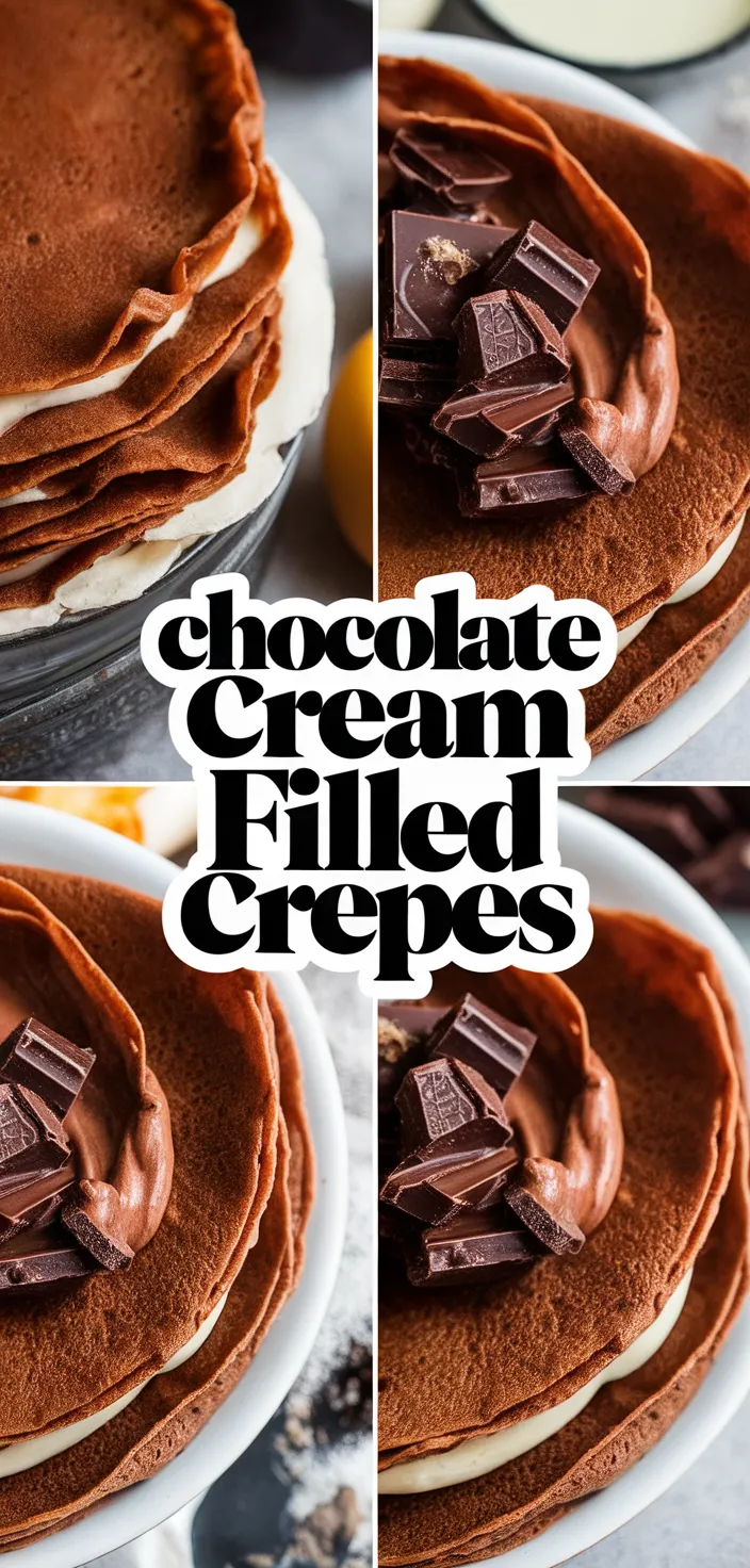 Ingredients photo for Chocolate Cream Filled Crepes Recipe
