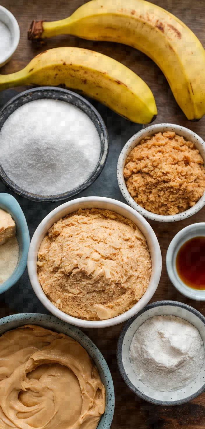 Ingredients photo for Peanut Butter Banana Cookies Recipe