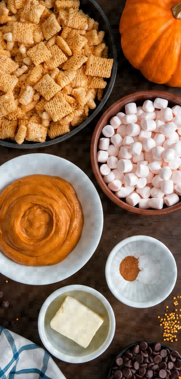 Ingredients photo for Pumpkin Rice Crispy Treats Recipe