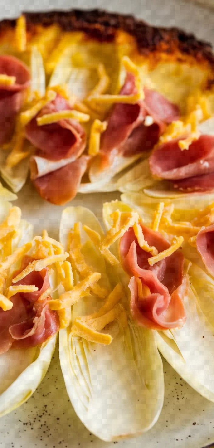 Ingredients photo for Belgian Endive And Ham Gratin Endives Au Jambon Recipe