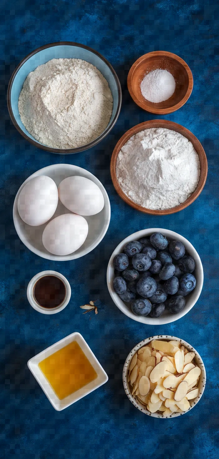 Ingredients photo for Blueberry Almond Financiers Recipe