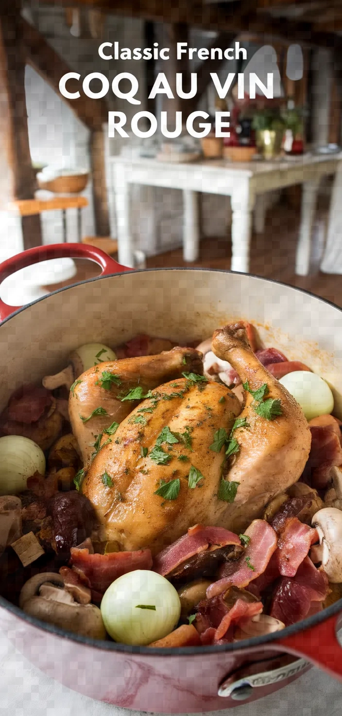 Classic French Coq Au Vin Rouge Recipe