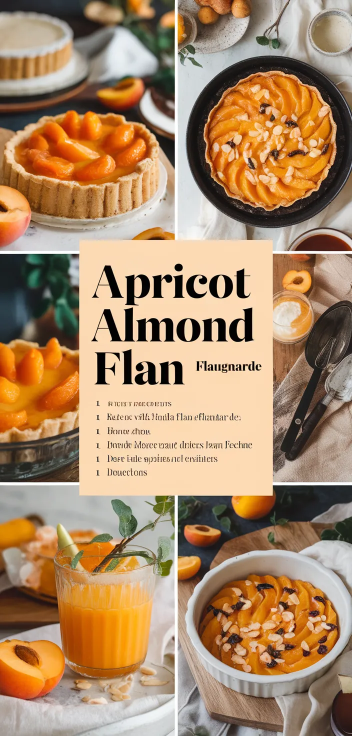 A photo of Apricot Almond Flan Flaugnarde Recipe