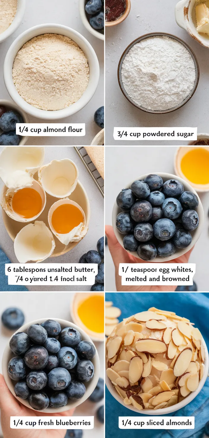 A photo of Blueberry Almond Financiers Recipe