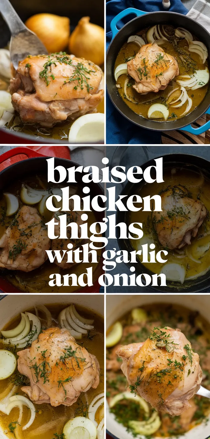 A photo of Braised Chicken Thighs With Garlic And Onion Recipe