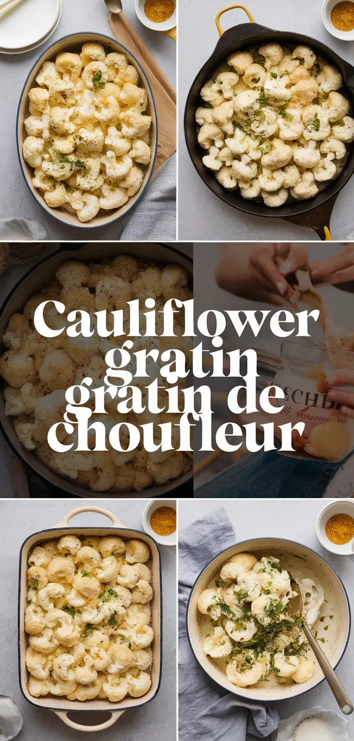 A photo of Cauliflower Gratin Gratin De Choufleur Recipe