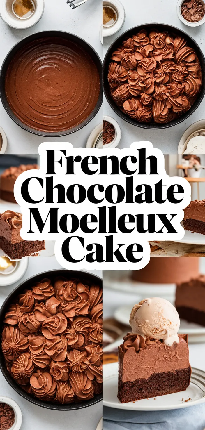 A photo of Classic French Chocolate Moelleux Cake Recipe