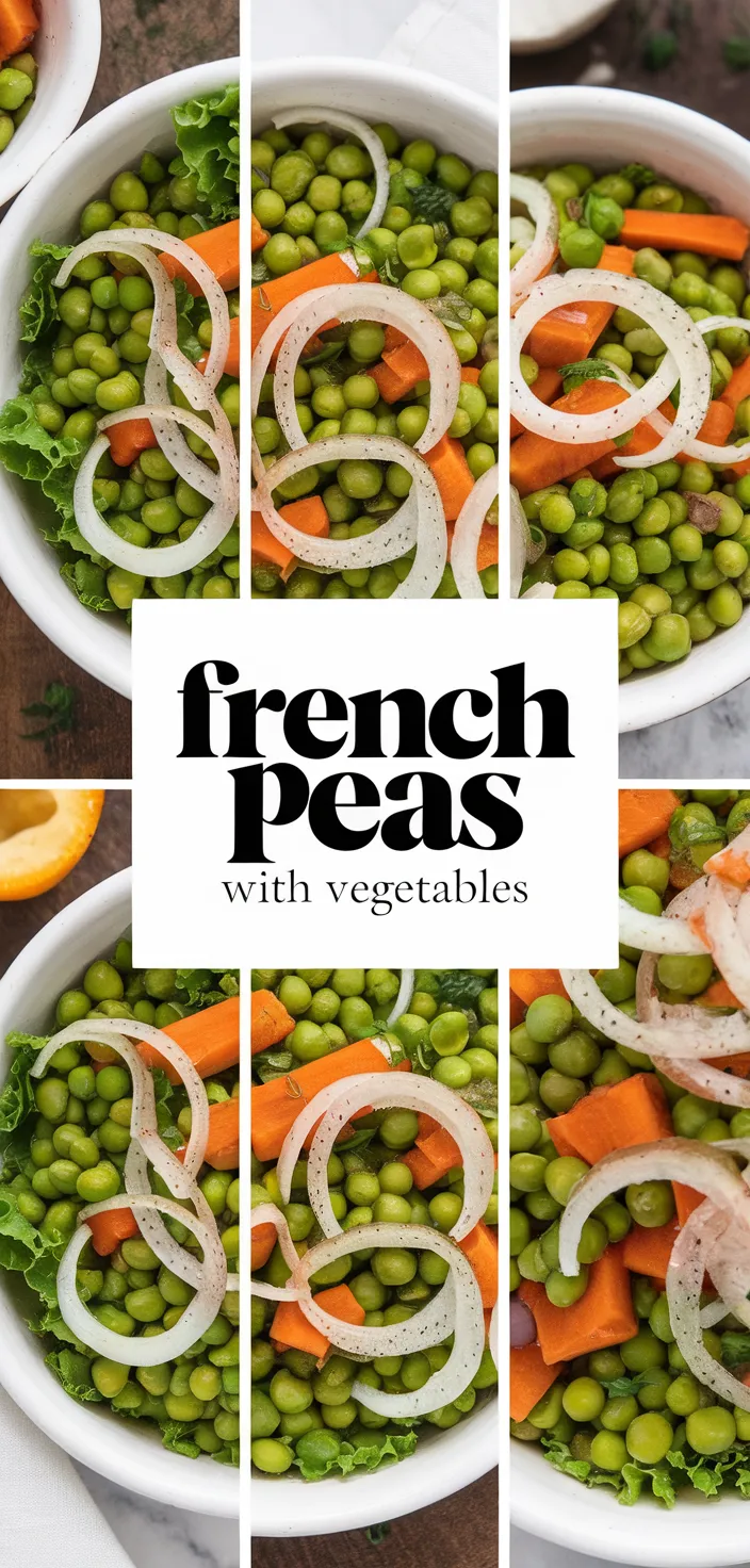 A photo of French Peas With Lettuce Carrots And Pearl Onions Recipe