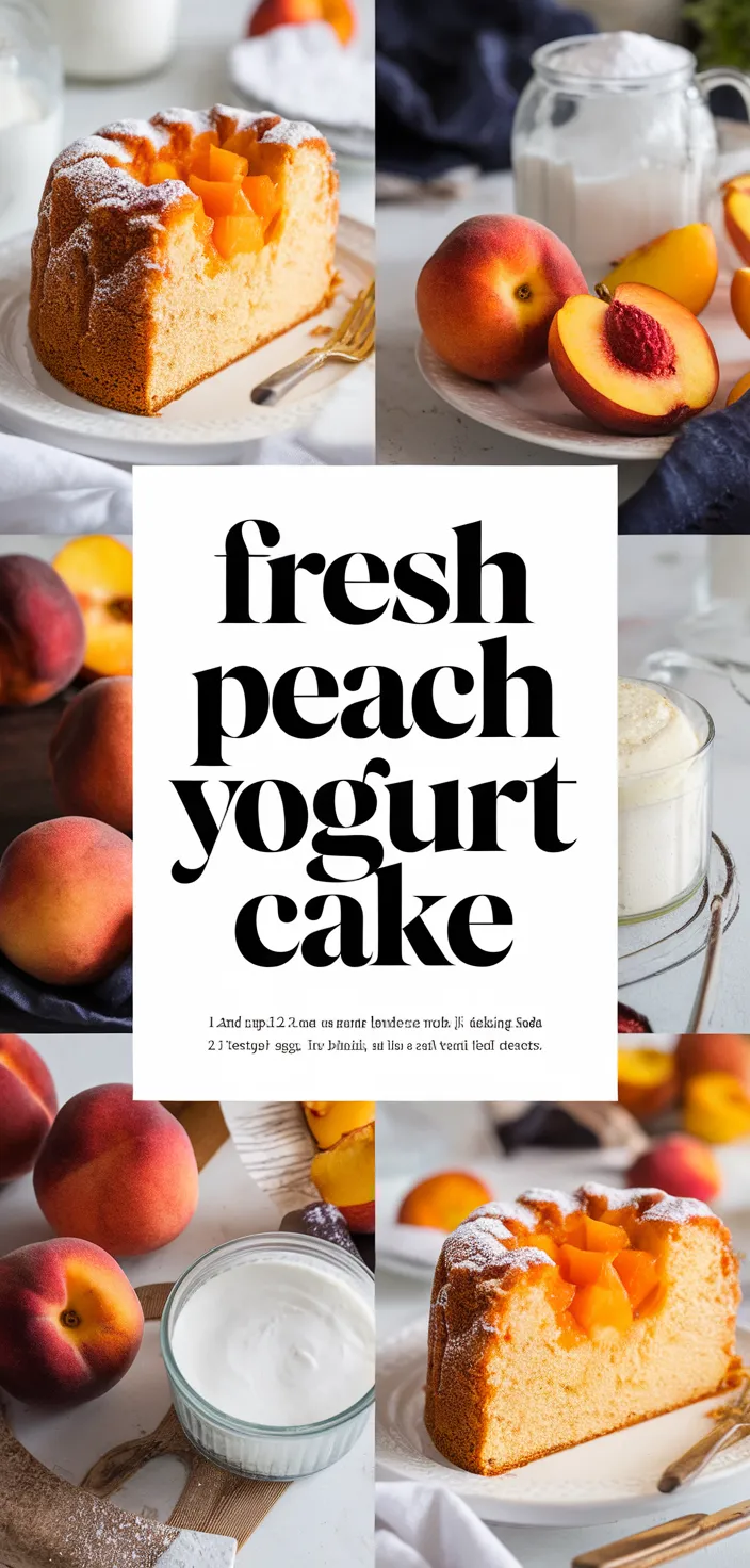 A photo of Fresh Peach Yogurt Cake Recipe