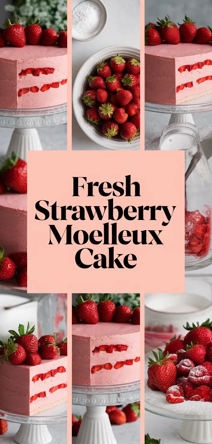 A photo of Fresh Strawberry Moelleux Cake Recipe