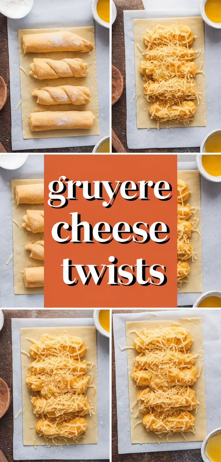 A photo of Gruyere Cheese Twists Torsades Au Fromage Recipe