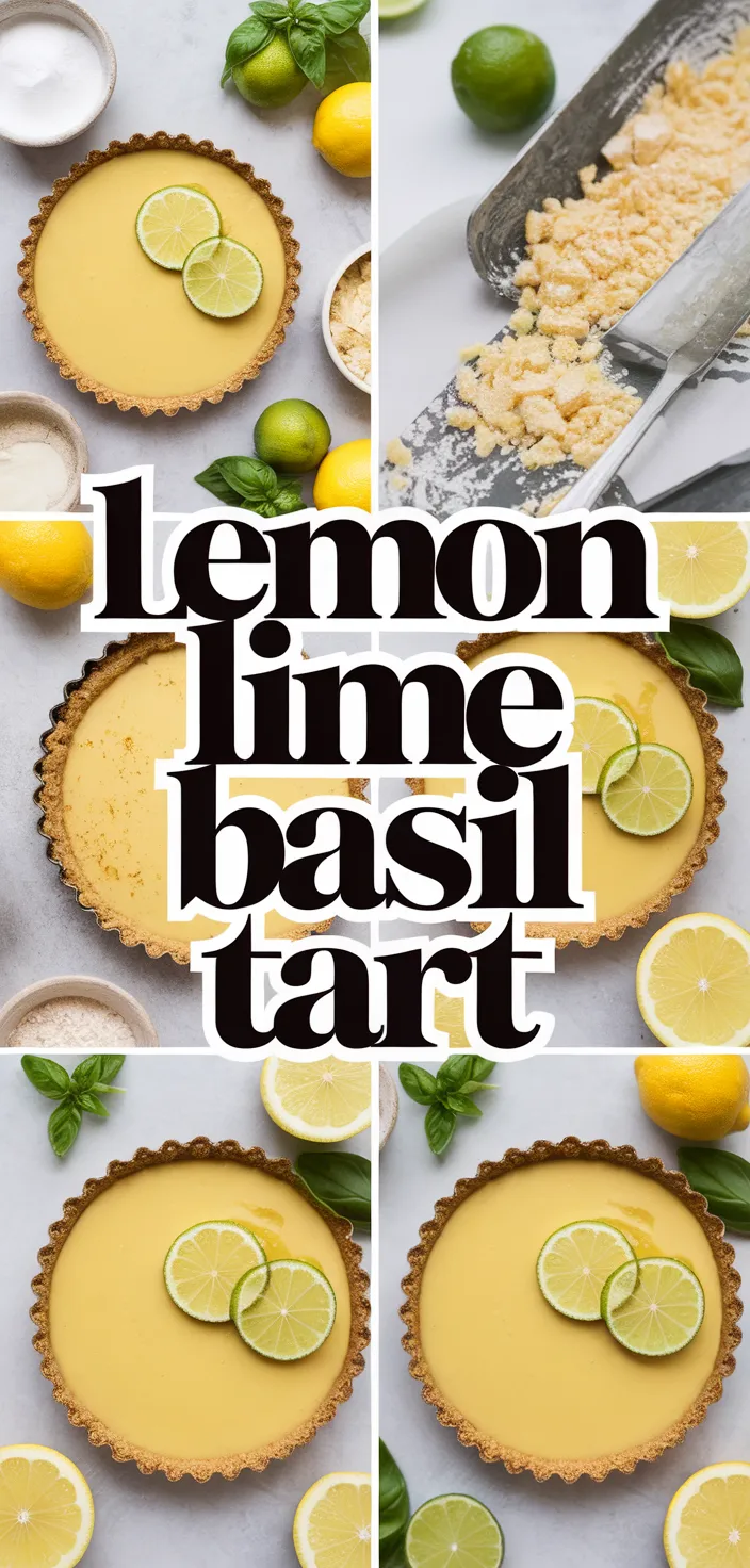 A photo of Lemon Lime Basil Tart Recipe