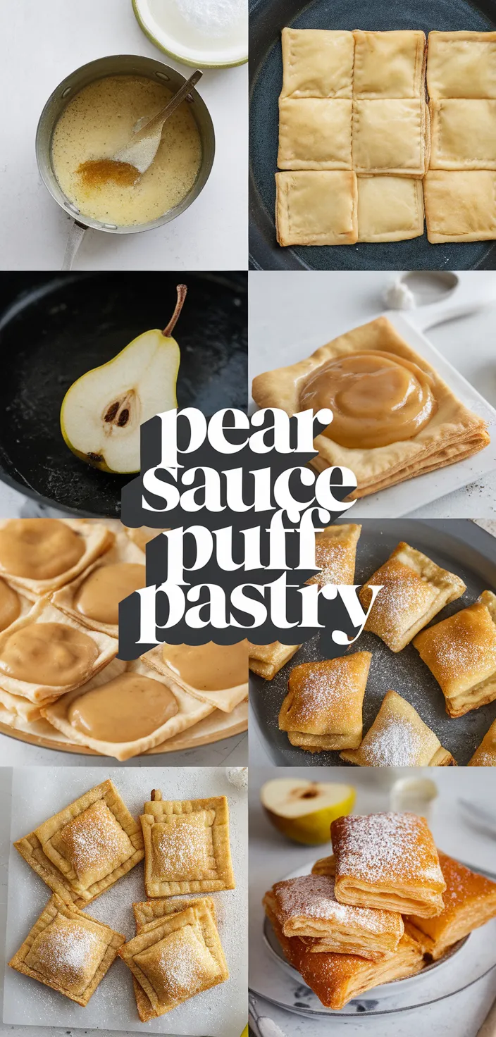 A photo of Pear Sauce Puff Pastry Fritters Rissoles Aux Poires Recipe
