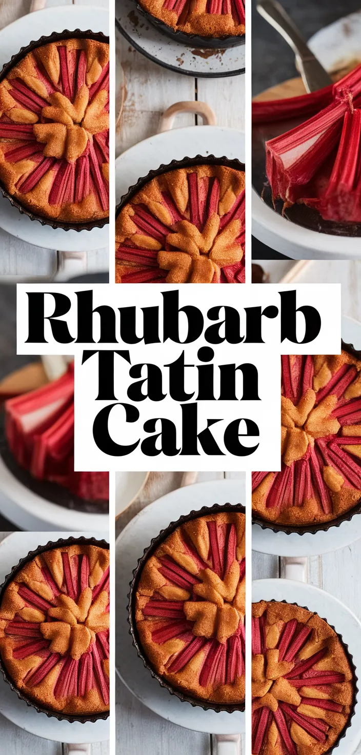 A photo of Rhubarb Tatin Cake Recipe