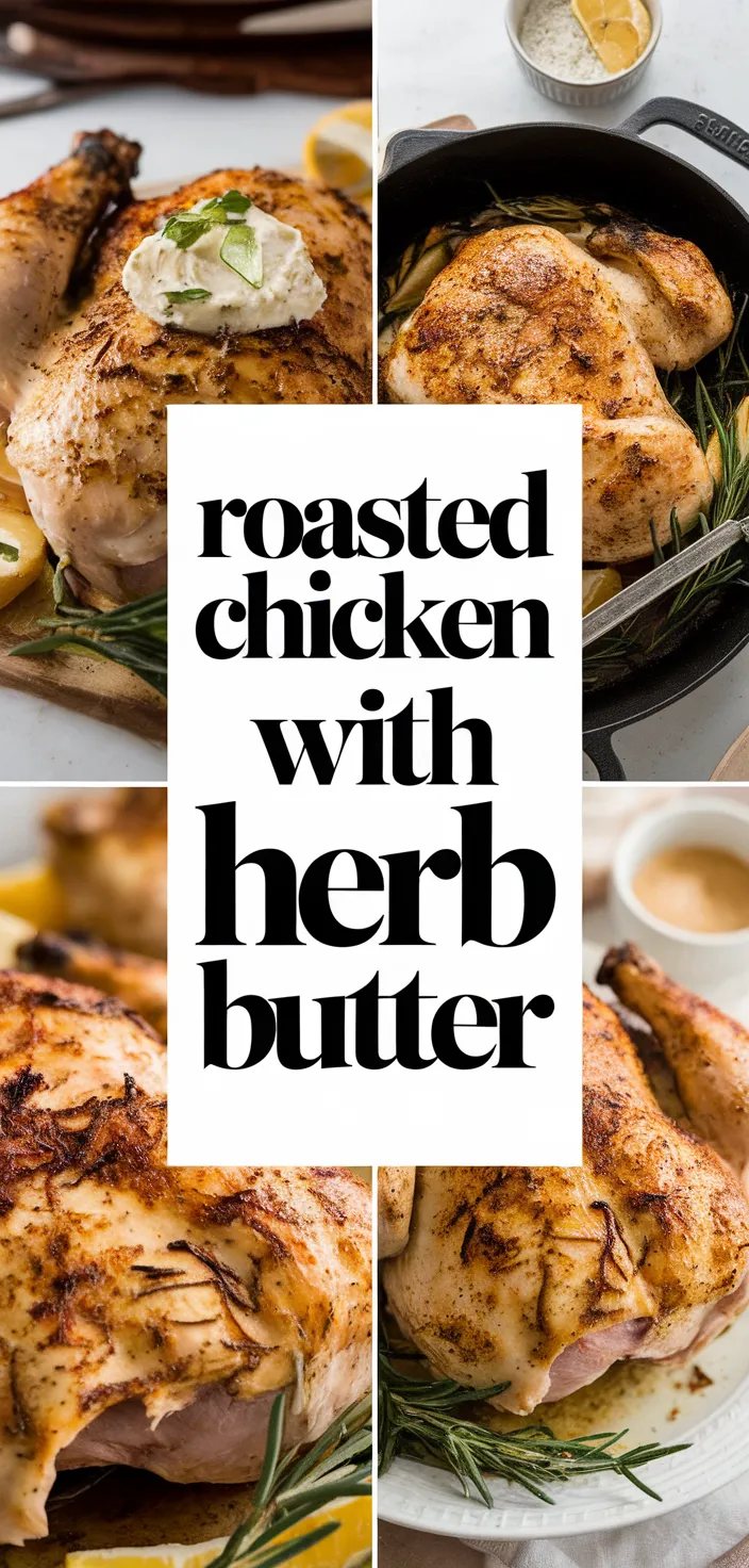 A photo of Roasted Chicken With Dijon Herb Butter Recipe