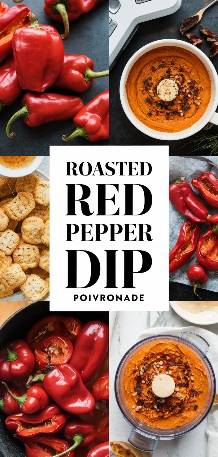 A photo of Roasted Red Pepper Dip Poivronade Recipe
