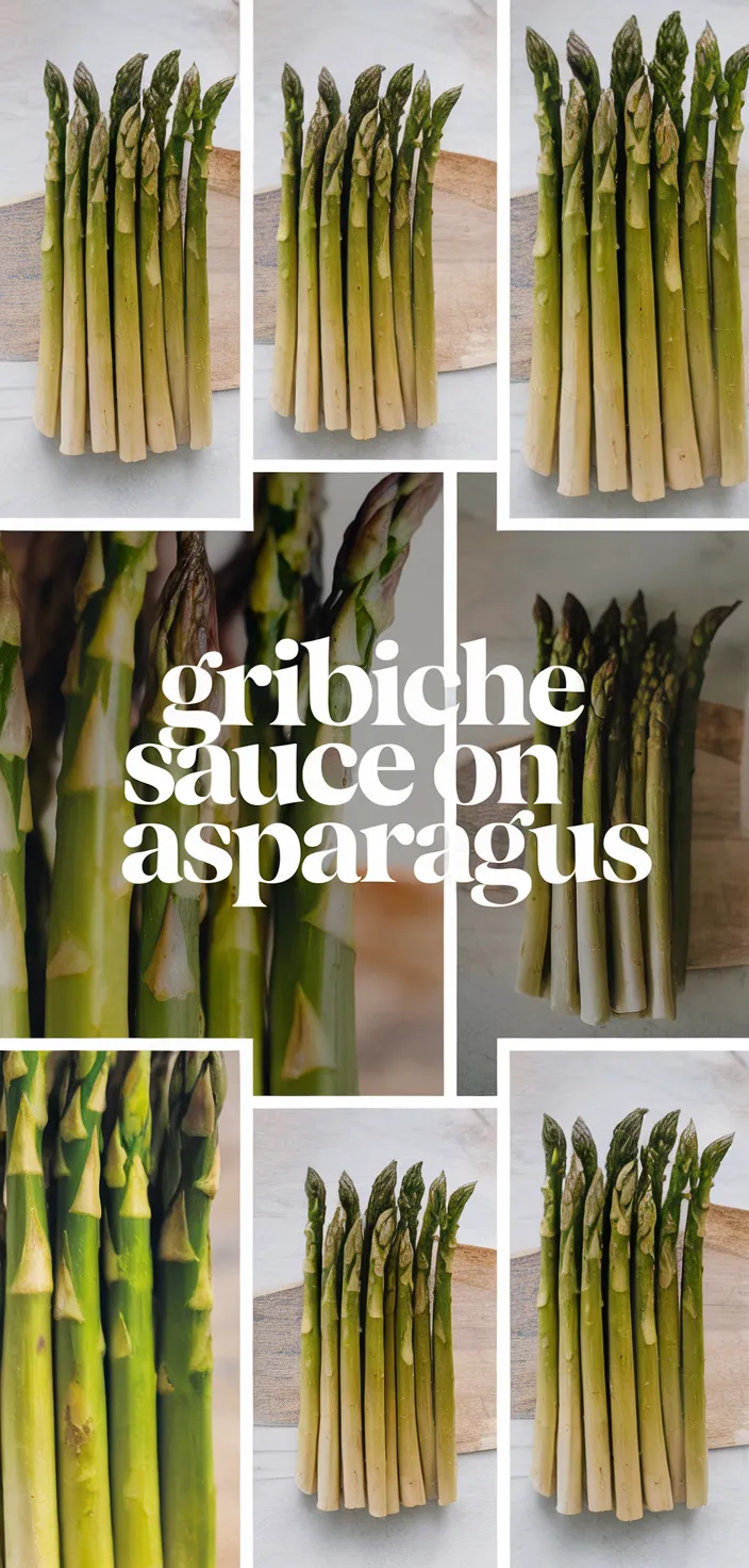 A photo of Sauce Gribiche On Crisp Asparagus Recipe