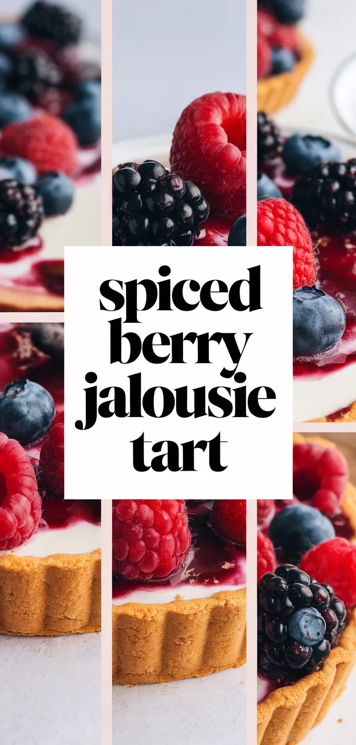 A photo of Spiced Berry Jalousie Tart Recipe