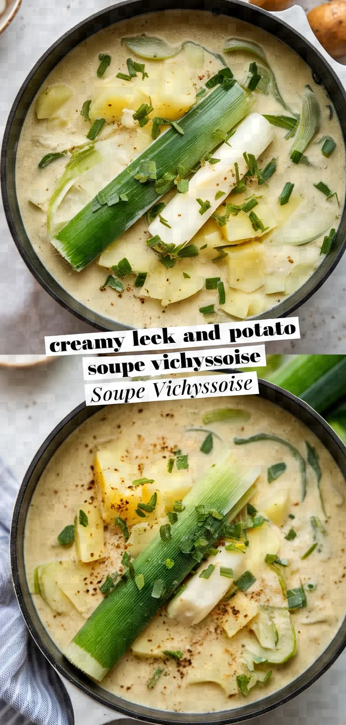 Creamy Leek And Potato Soup Soupe Vichyssoise Recipe