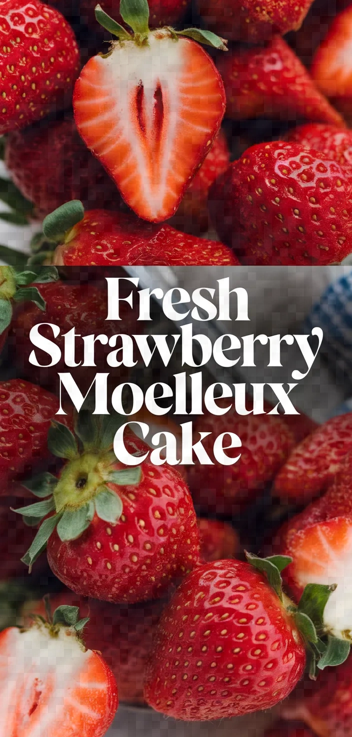 Fresh Strawberry Moelleux Cake Recipe