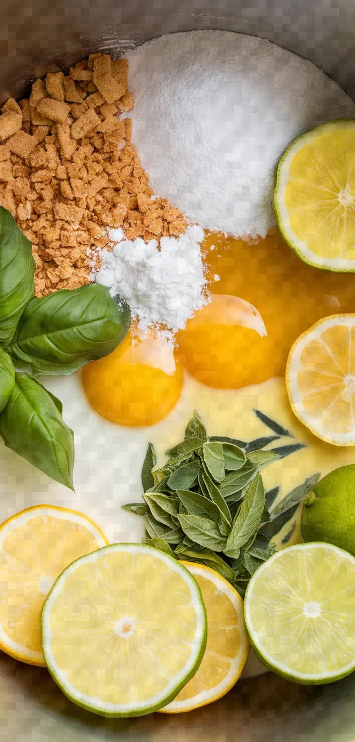 Ingredients photo for Lemon Lime Basil Tart Recipe