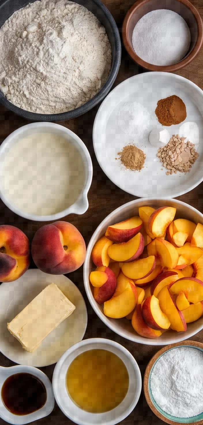 Ingredients photo for Maple Peach Fritters Recipe
