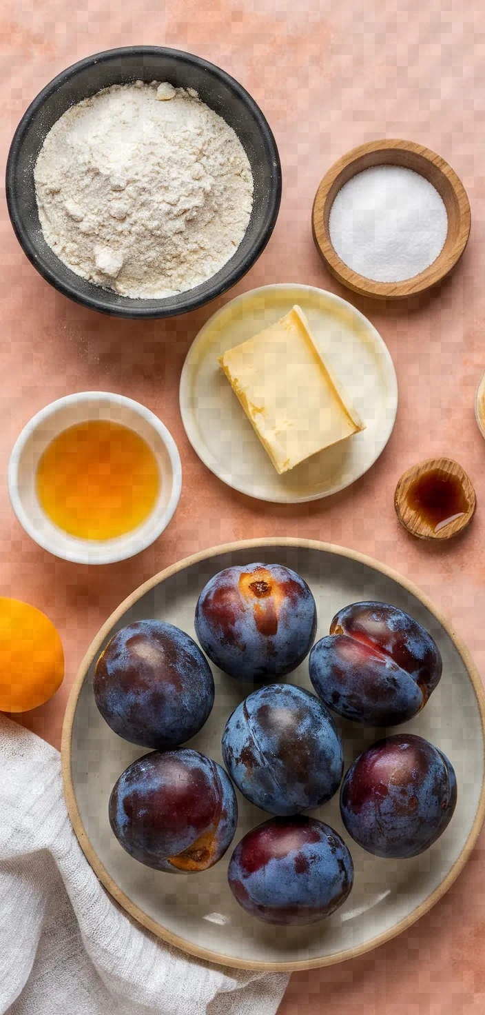 Ingredients photo for Mirabelle Plum Tart Recipe