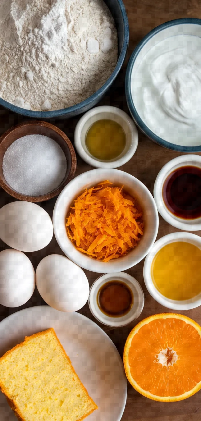 Ingredients photo for Orange Yogurt Cake Recipe