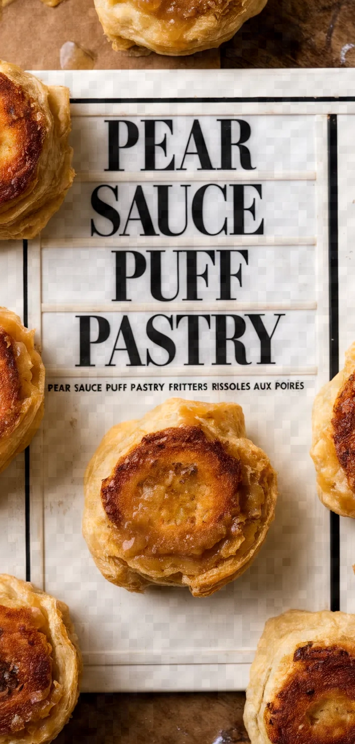 Pear Sauce Puff Pastry Fritters Rissoles Aux Poires Recipe