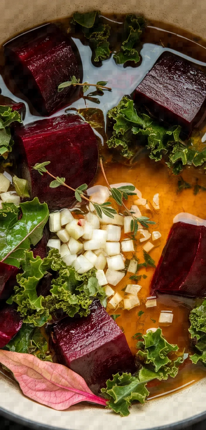 Ingredients photo for Poitou Style Braised Beets With Kale Recipe