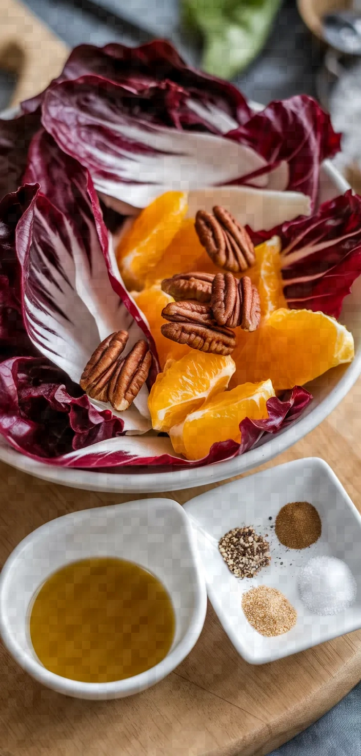 Ingredients photo for Radicchio Orange Pecan Salad Recipe