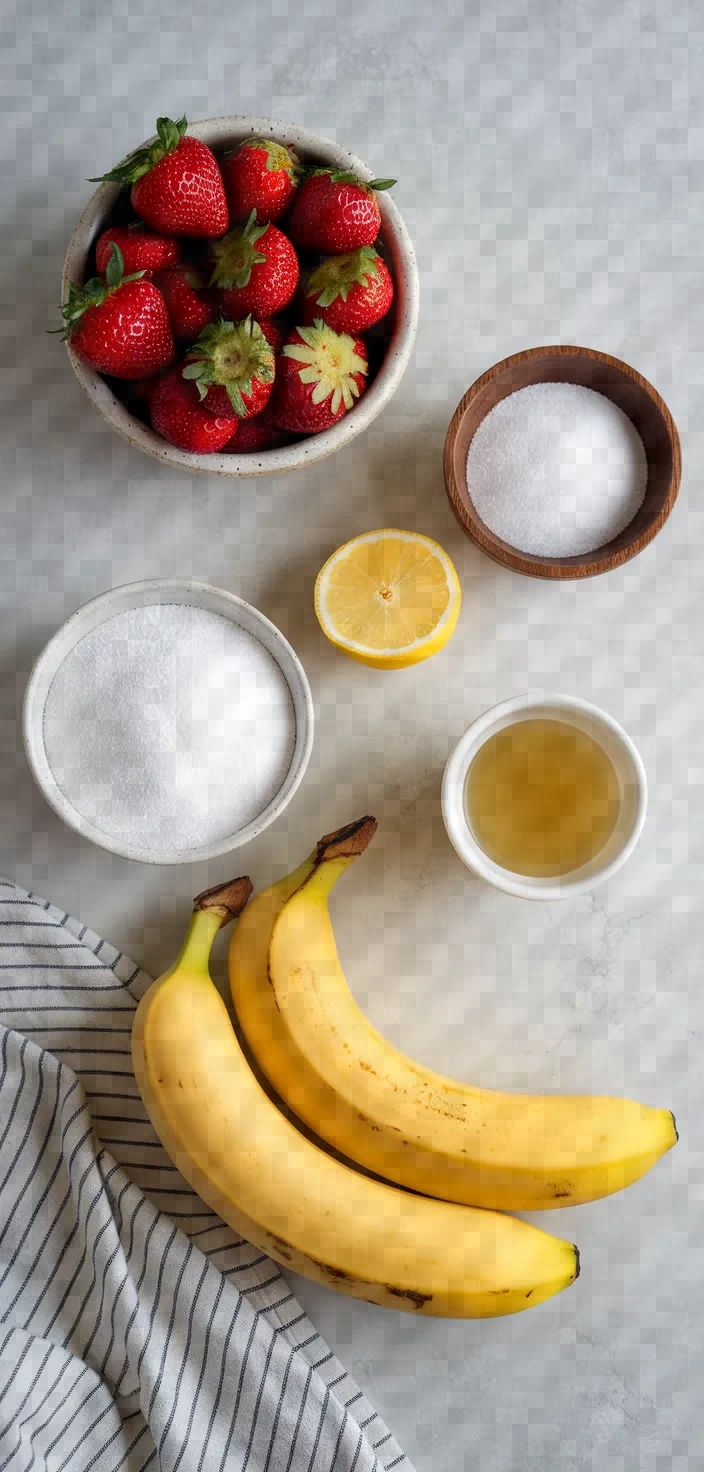Ingredients photo for Strawberry Banana Jam Recipe