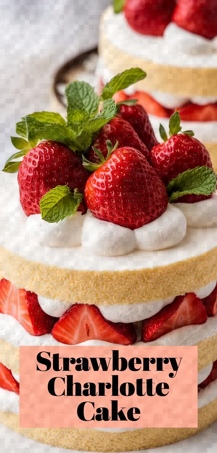 Strawberry Charlotte Cake Recipe
