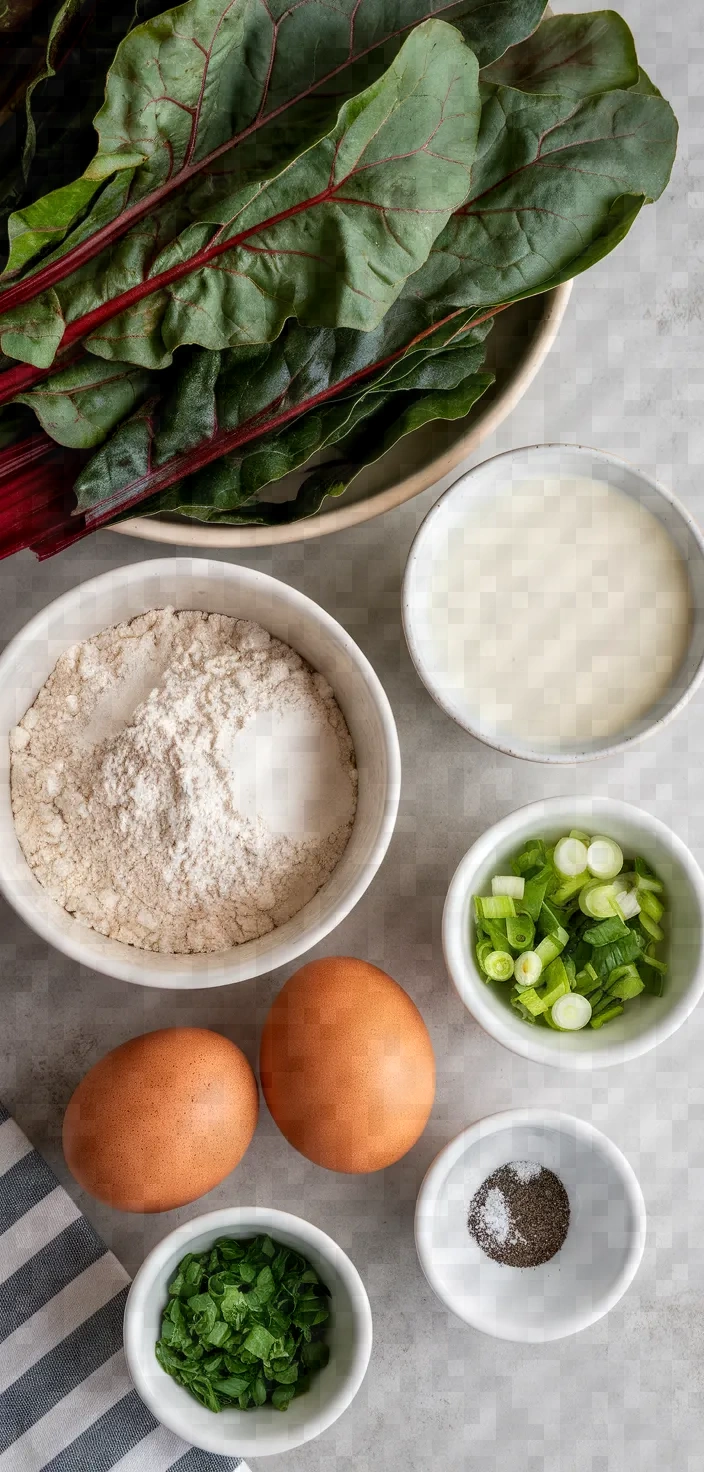 Ingredients photo for Swiss Chard Pancakes Farcous Recipe