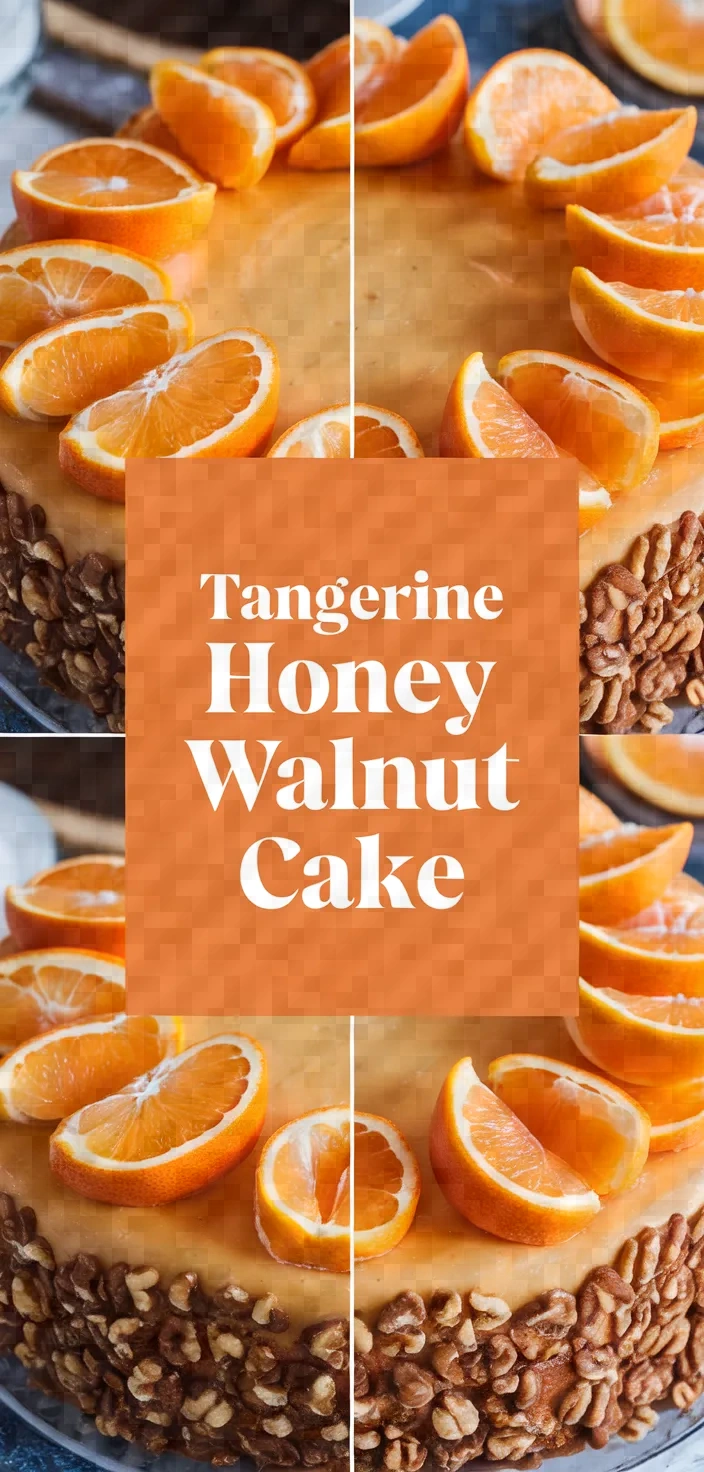 Tangerine Honey Walnut Cake Recipe