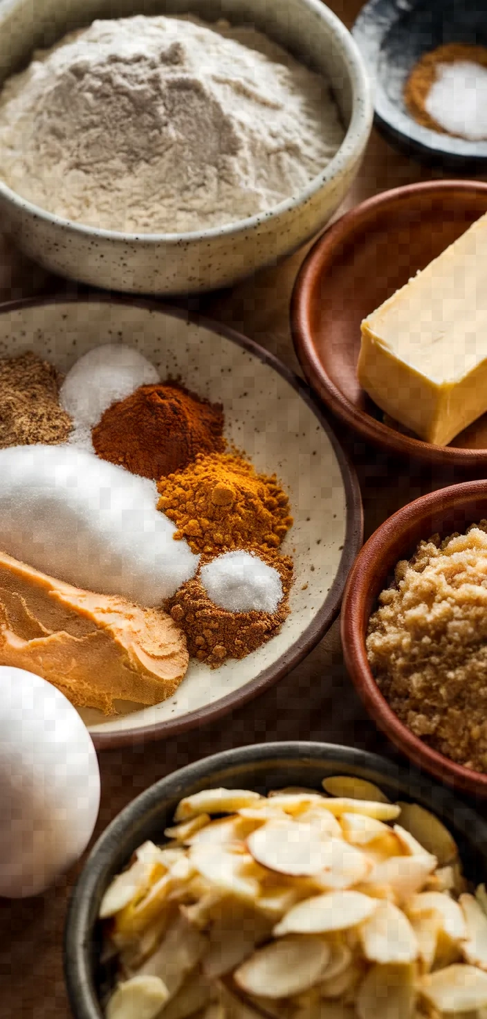 Ingredients photo for Thin Spiced Almond Cookies Pains Damandes Recipe