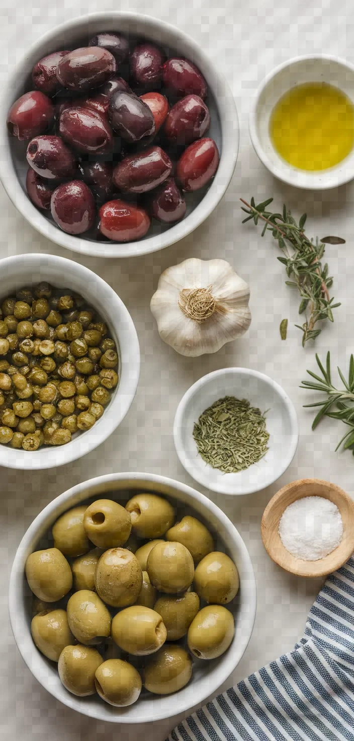 Ingredients photo for Authentic Olive Tapenade Recipe