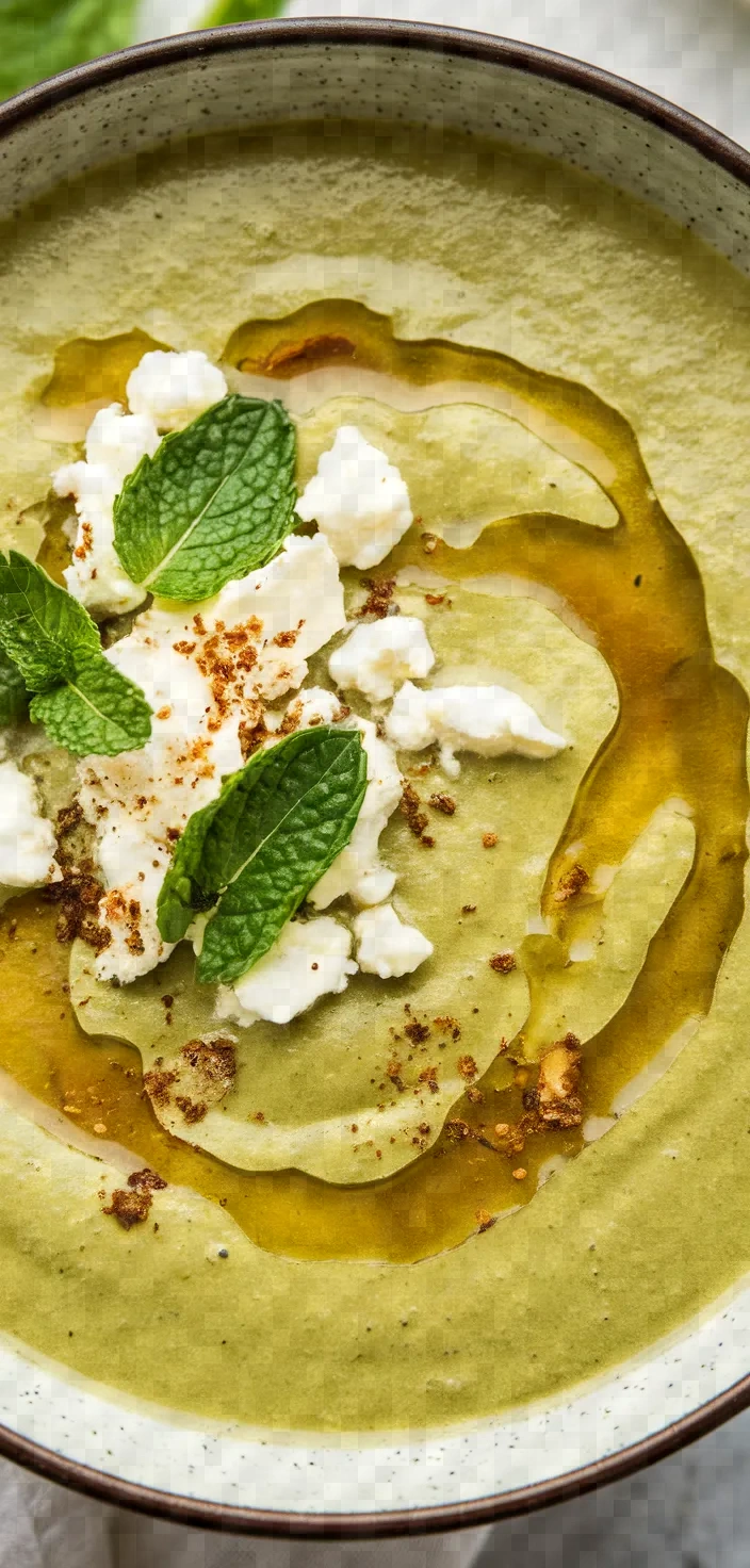 Ingredients photo for Chilled Zucchini Mint Soup With Goat Cheese Recipe