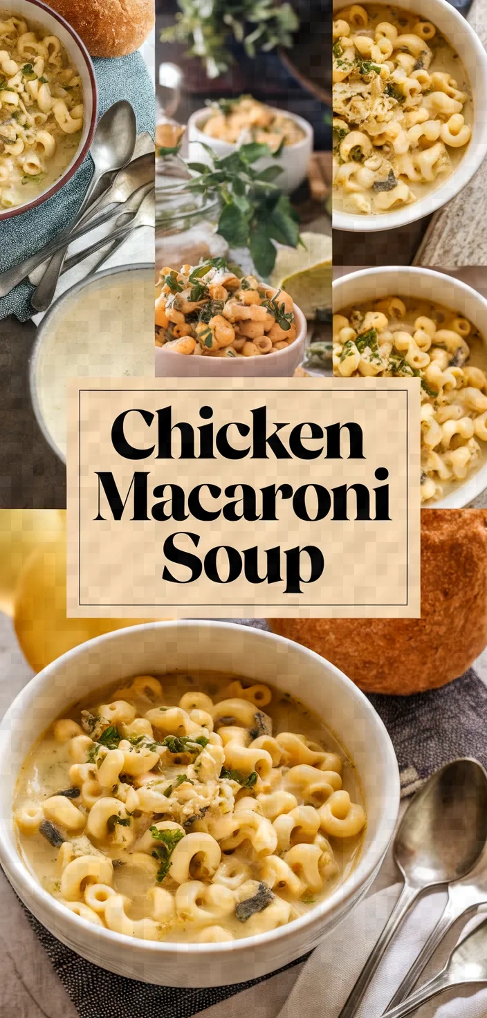 A photo of Chicken Macaroni Soup Recipe