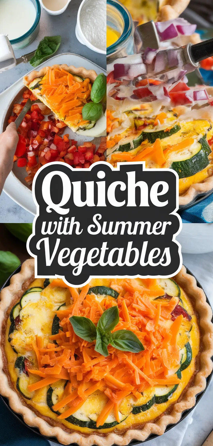 A photo of Crustless Quiche With Summer Vegetables Recipe