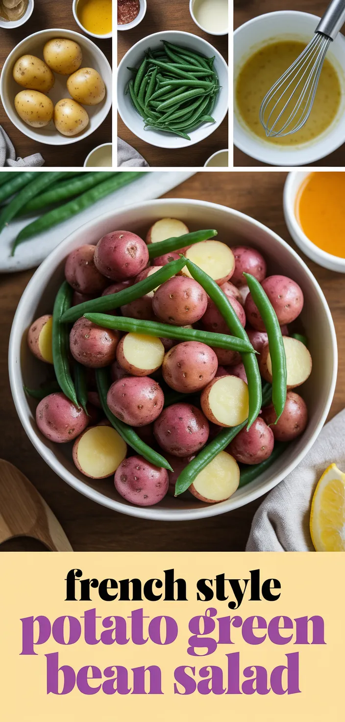A photo of French Style Potato And Green Bean Salad Recipe