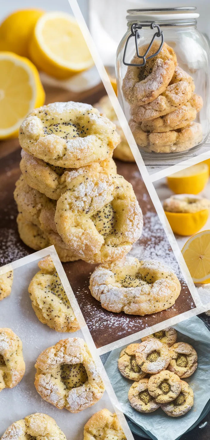 A photo of Lemon Poppy Seed Sable Cookies Recipe