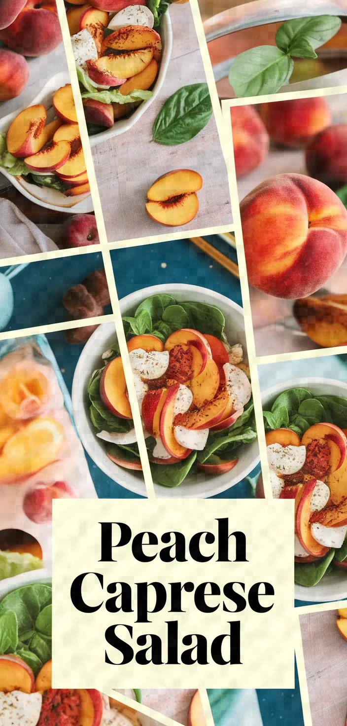 A photo of Peach Caprese Salad Recipe