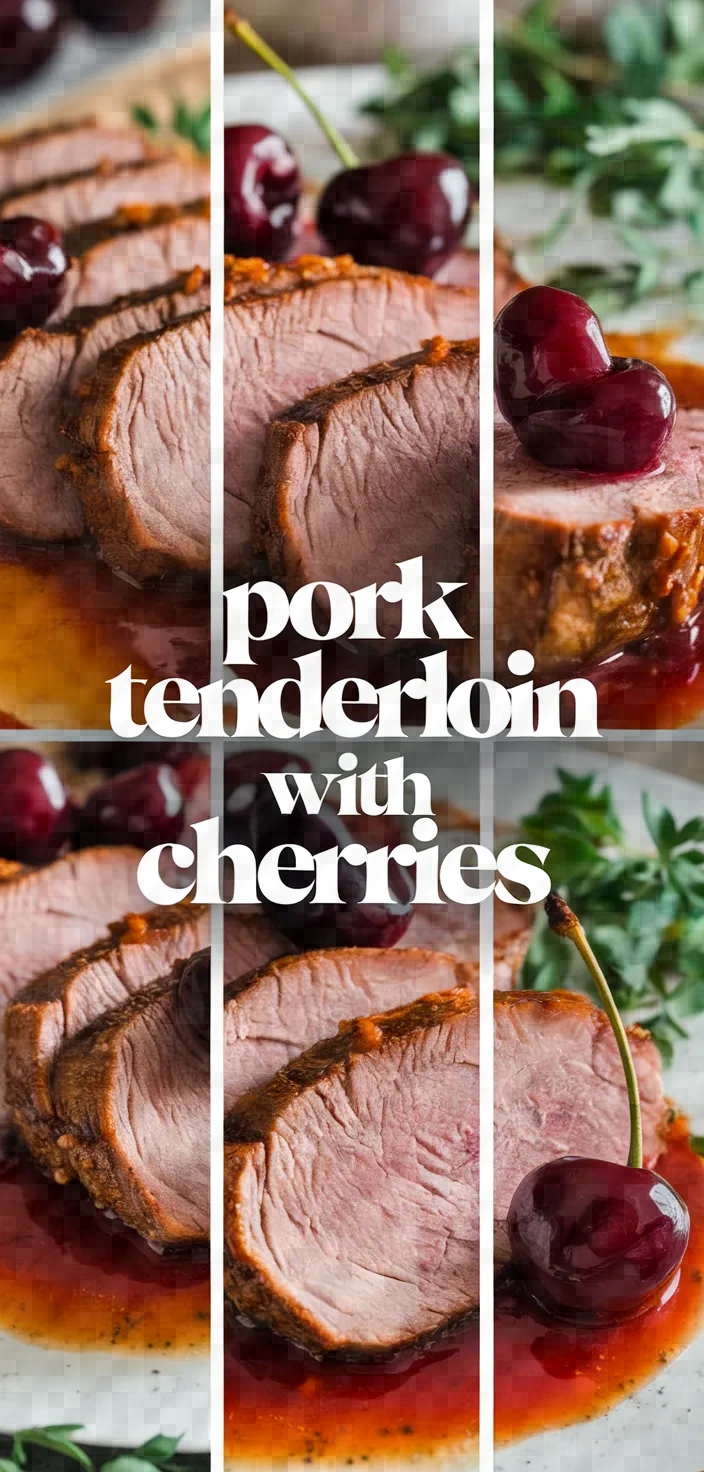 A photo of Roast Pork Tenderloin With Cherry Sauce Recipe