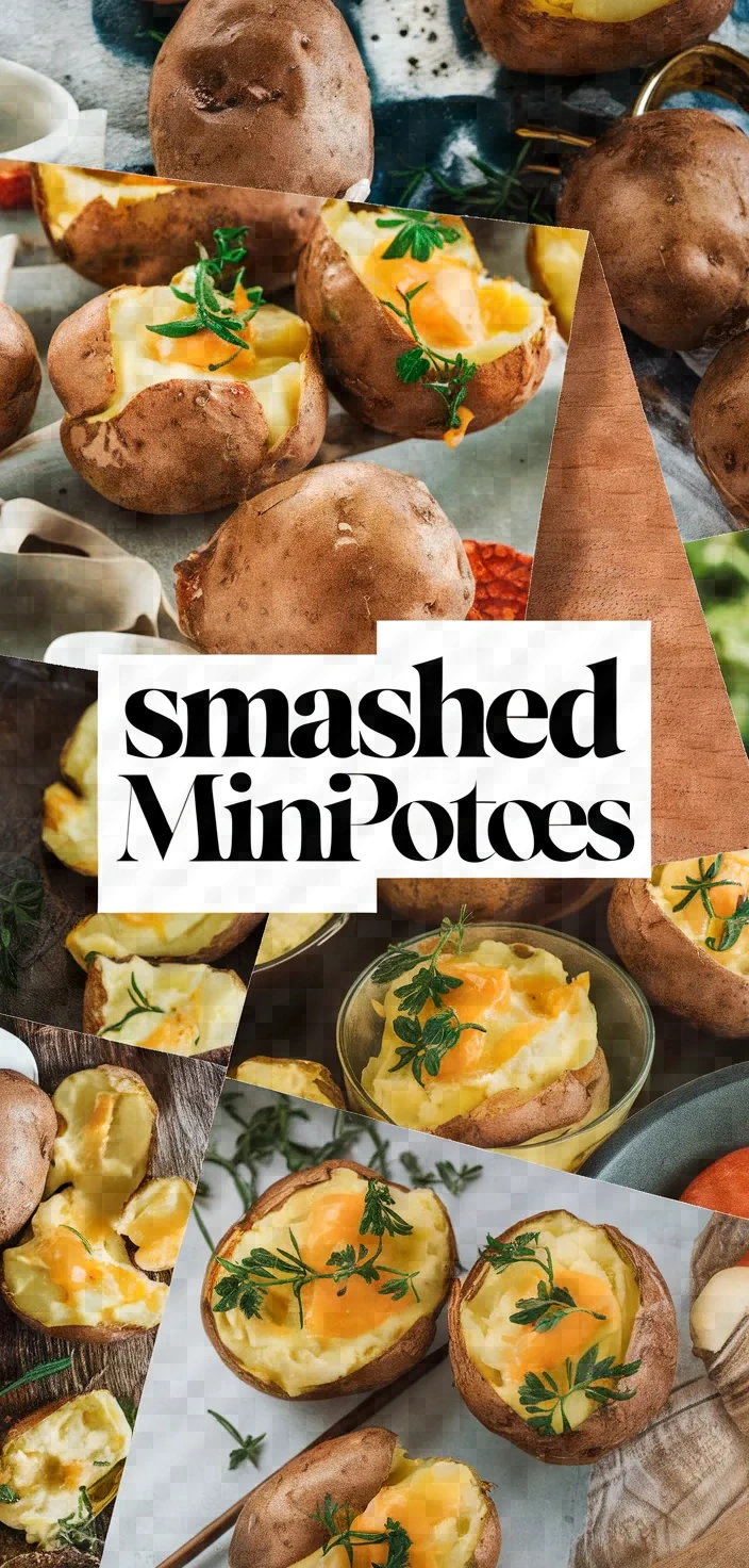 A photo of Smashed Mini Potatoes Recipe