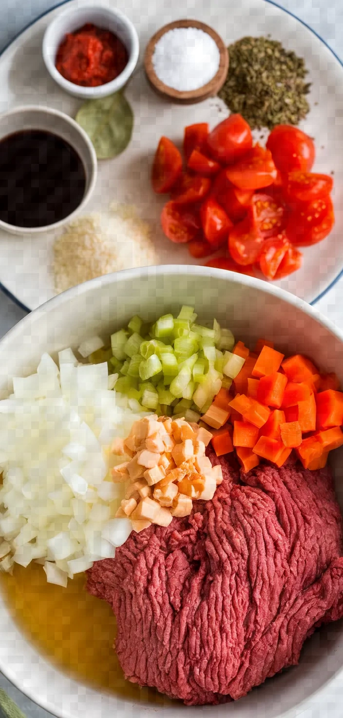 Ingredients photo for Easy Bolognaise Sauce Recipe