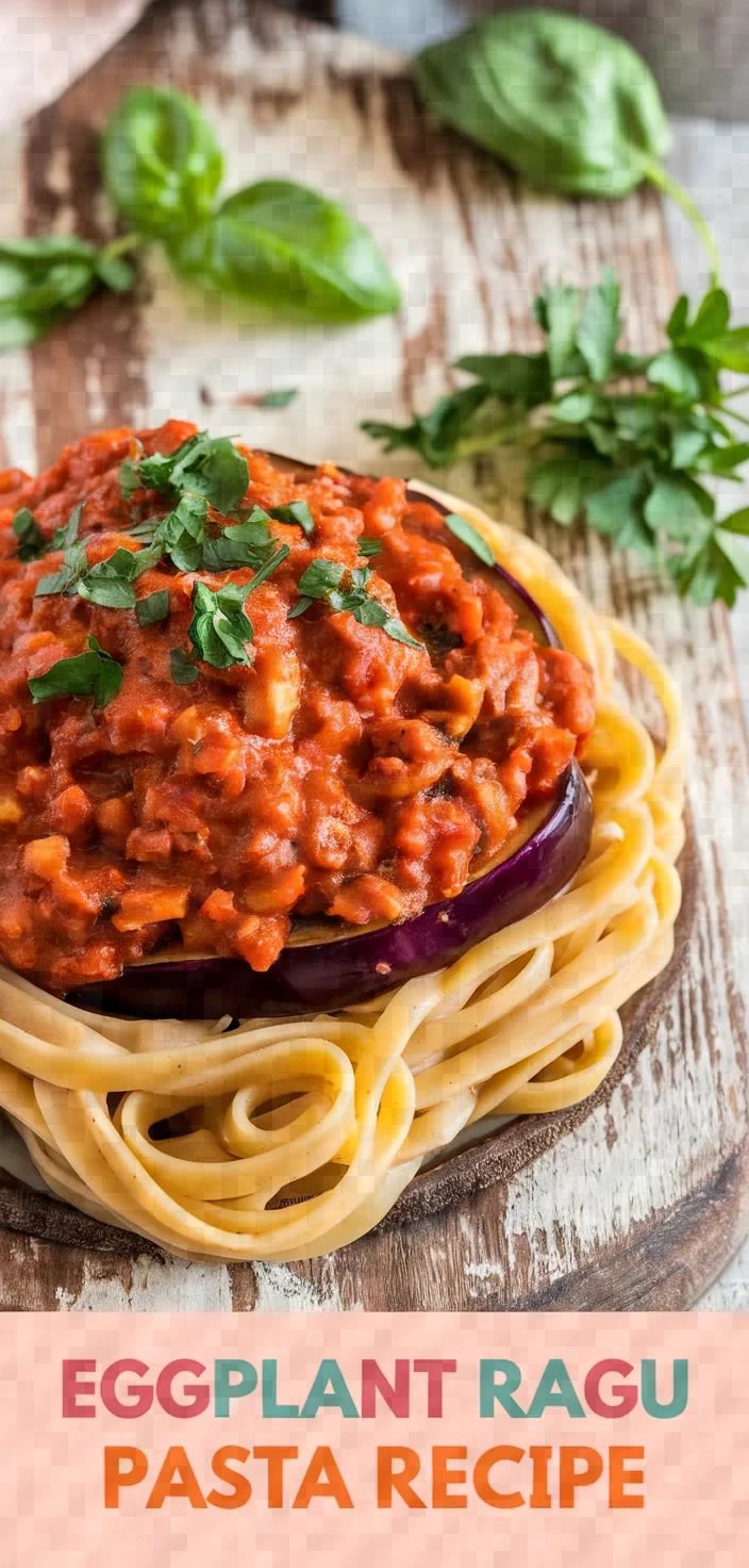 Easy Eggplant Ragu Pasta Recipe