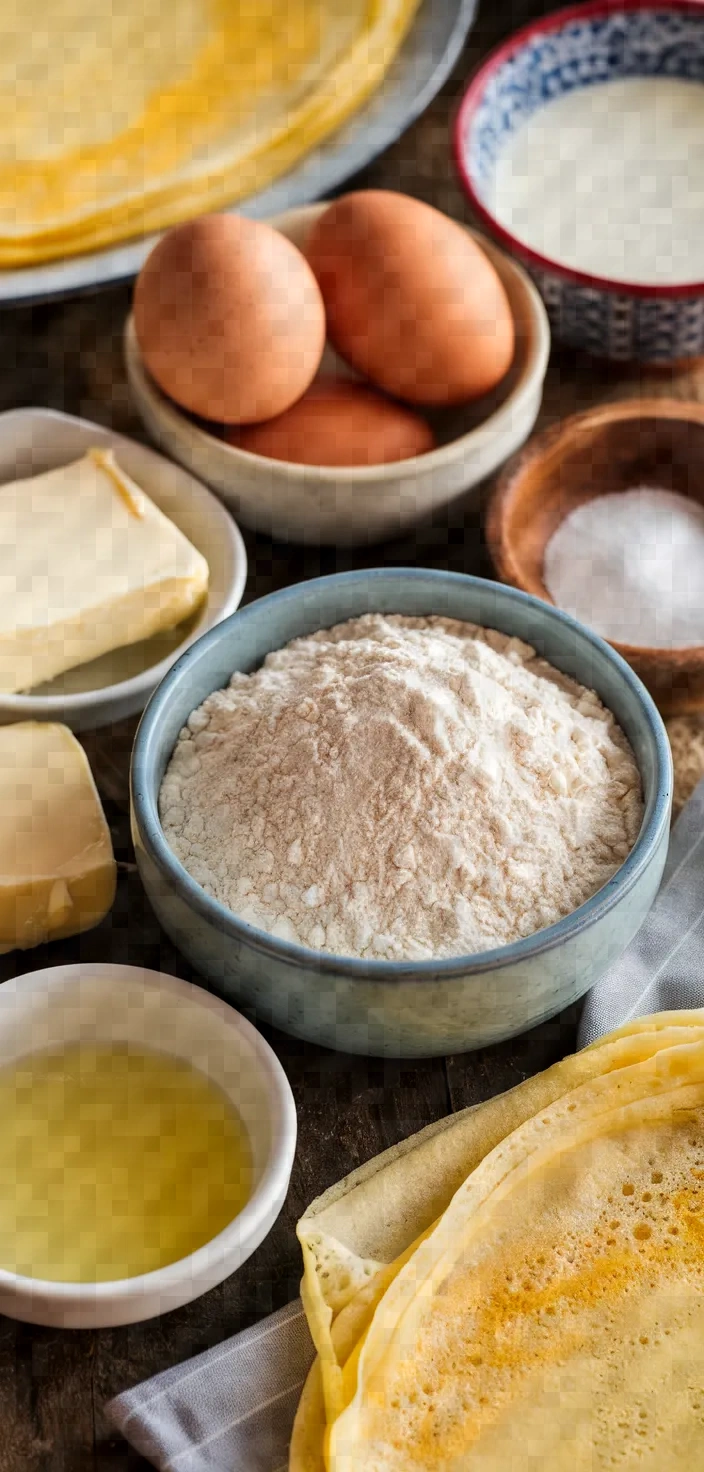 Ingredients photo for Easy French Crepes Recipe