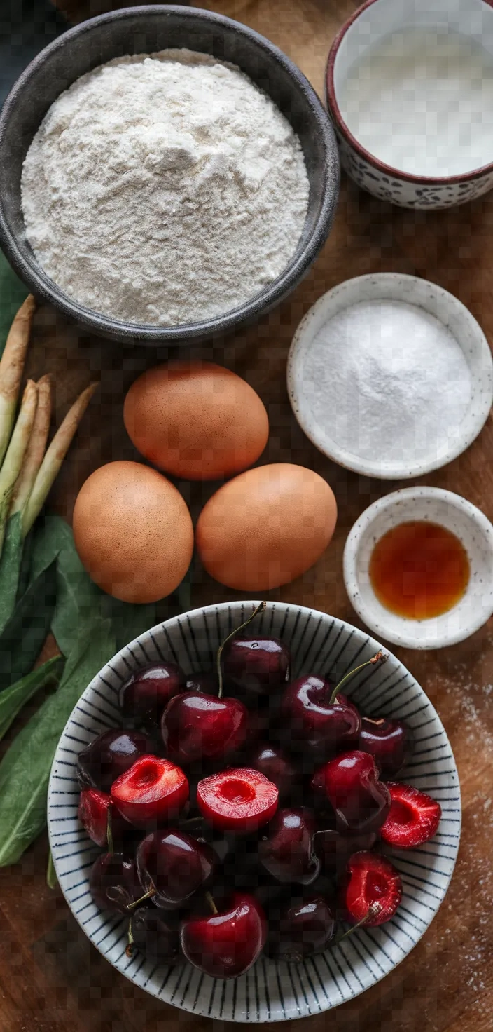 Ingredients photo for French Style Cherry Cake Recipe