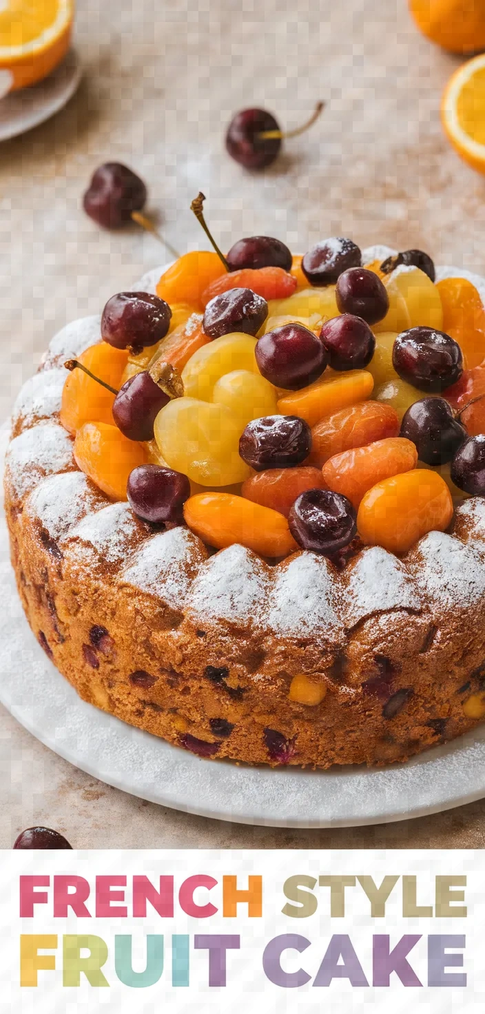 French Style Fruit Cake Cake Aux Fruits Confits Recipe